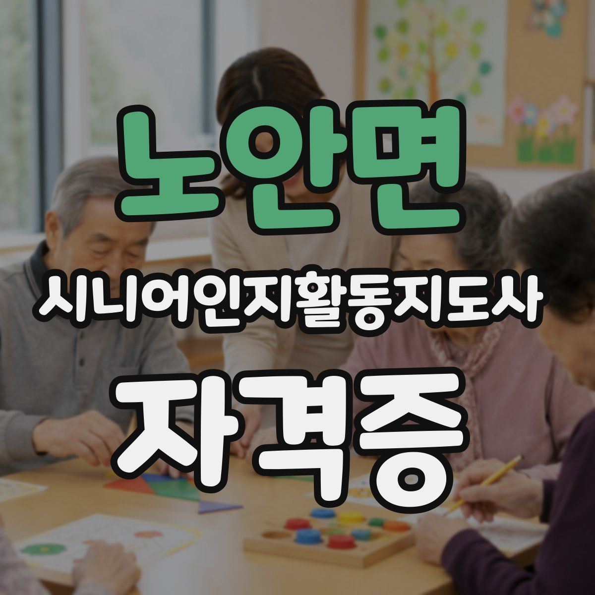 노안면 시니어인지활동지도사 자격증