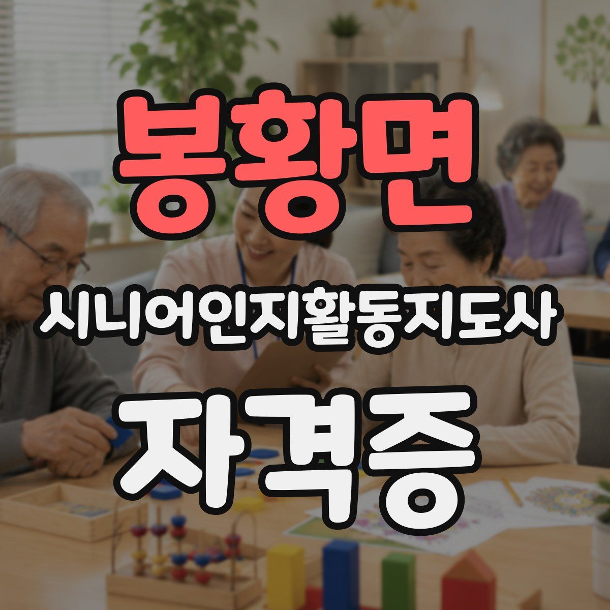 봉황면 시니어인지활동지도사 자격증