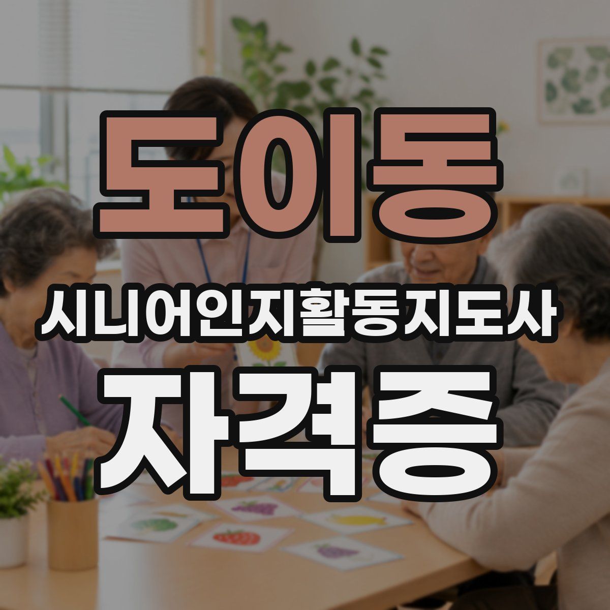 도이동 시니어인지활동지도사 자격증