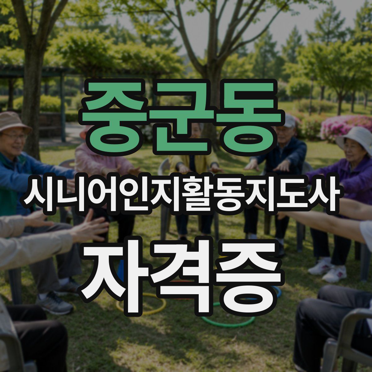 중군동 시니어인지활동지도사 자격증