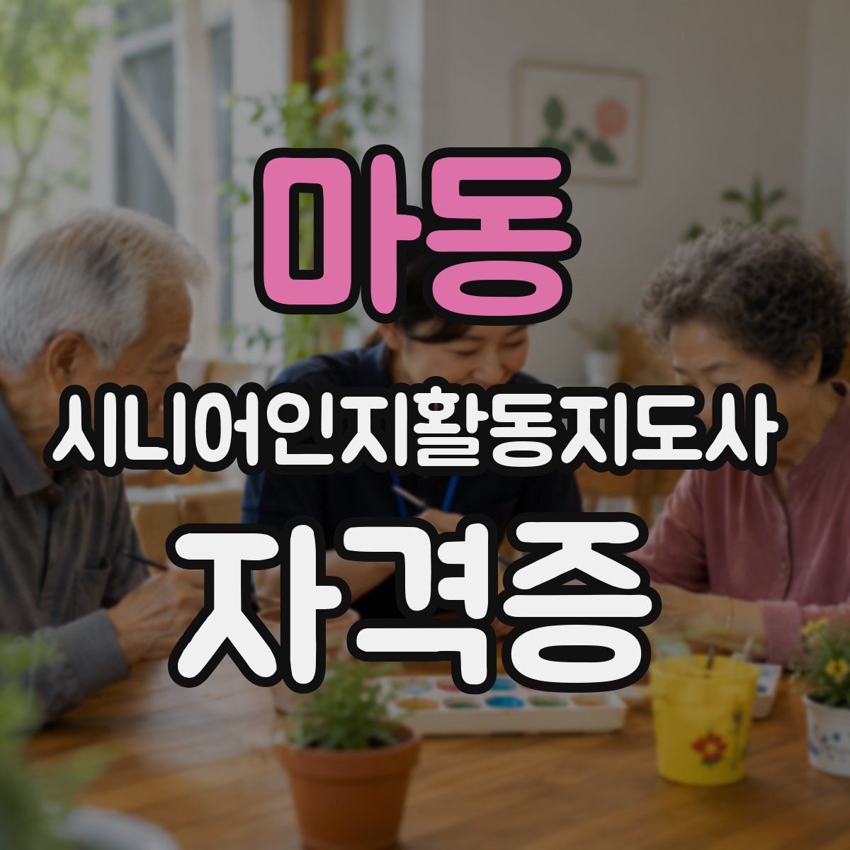 마동 시니어인지활동지도사 자격증