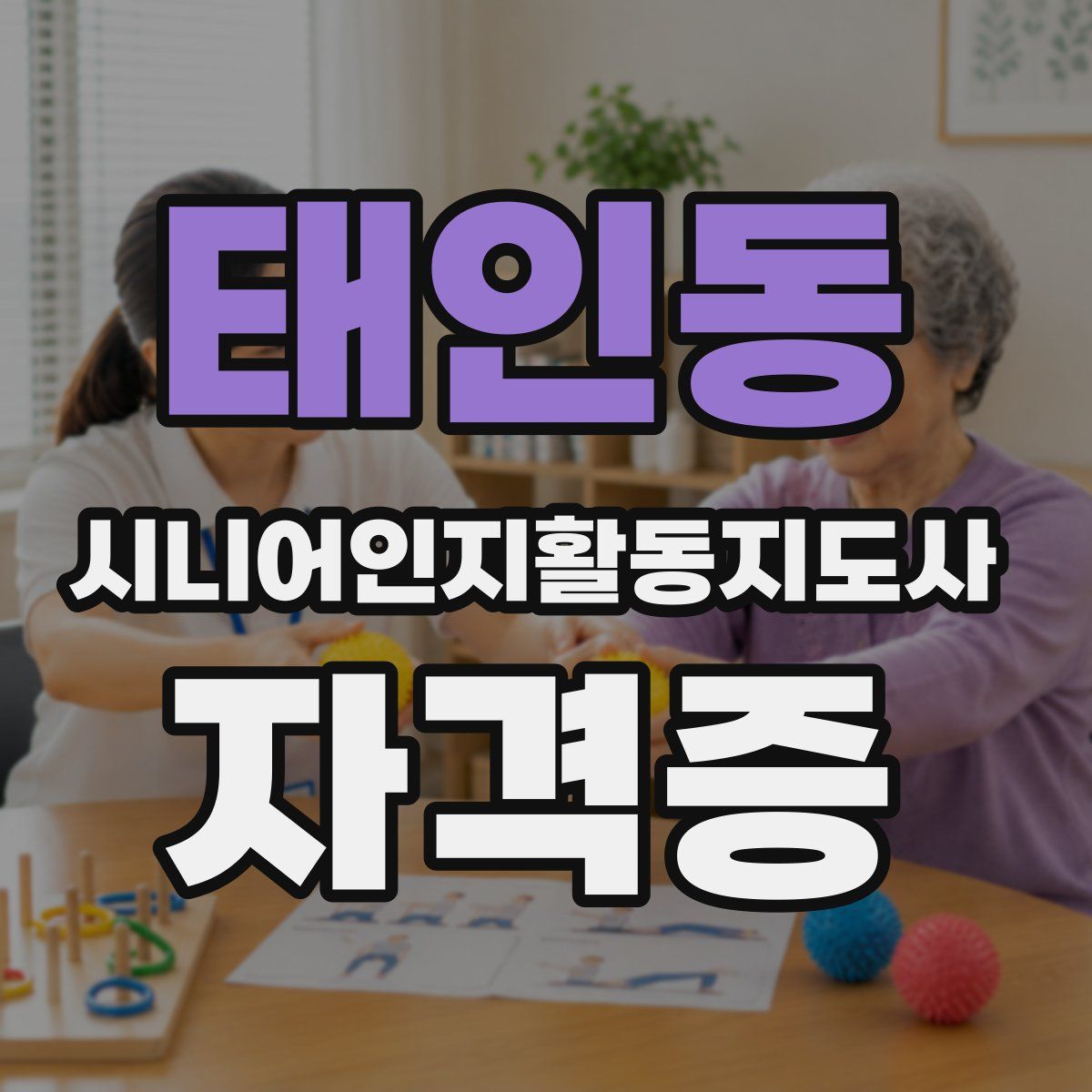 태인동 시니어인지활동지도사 자격증