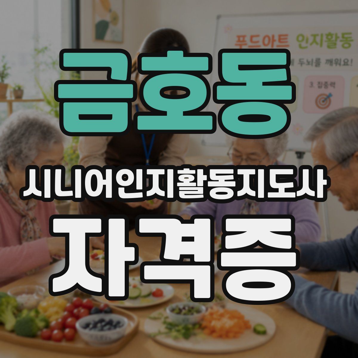 금호동 시니어인지활동지도사 자격증