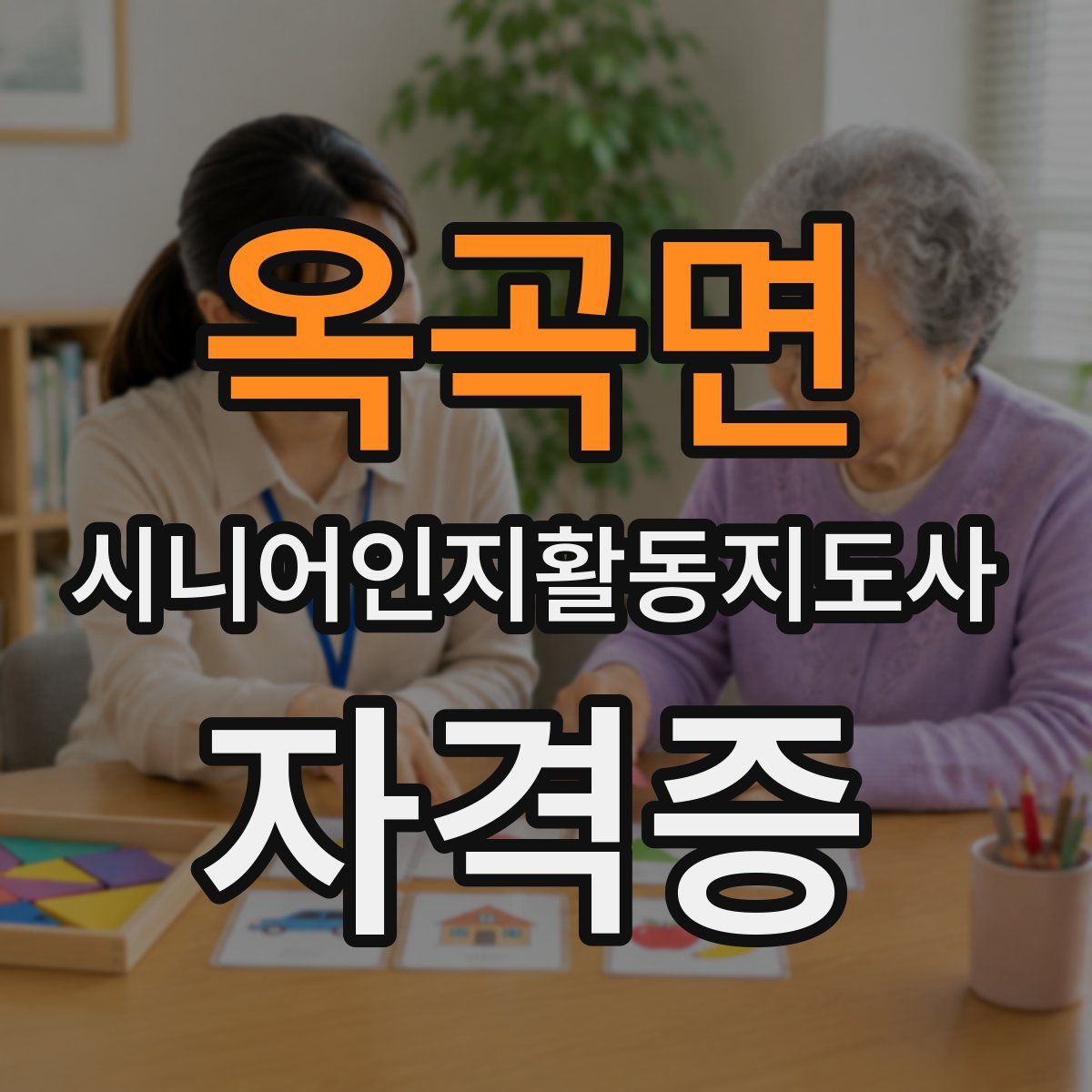 옥곡면 시니어인지활동지도사 자격증