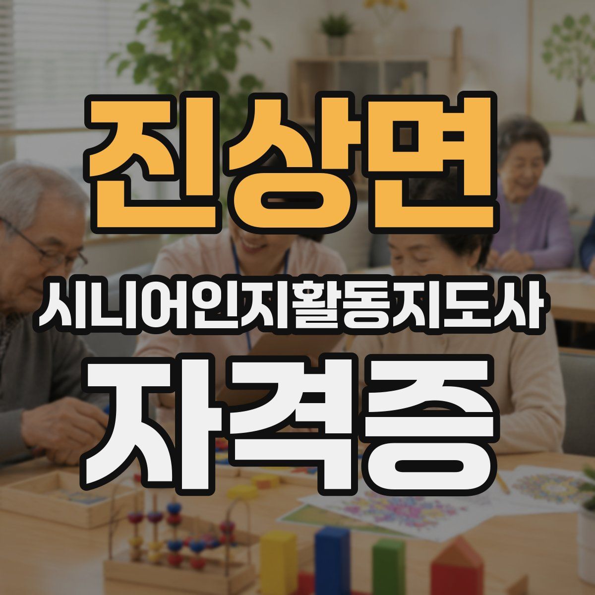 진상면 시니어인지활동지도사 자격증