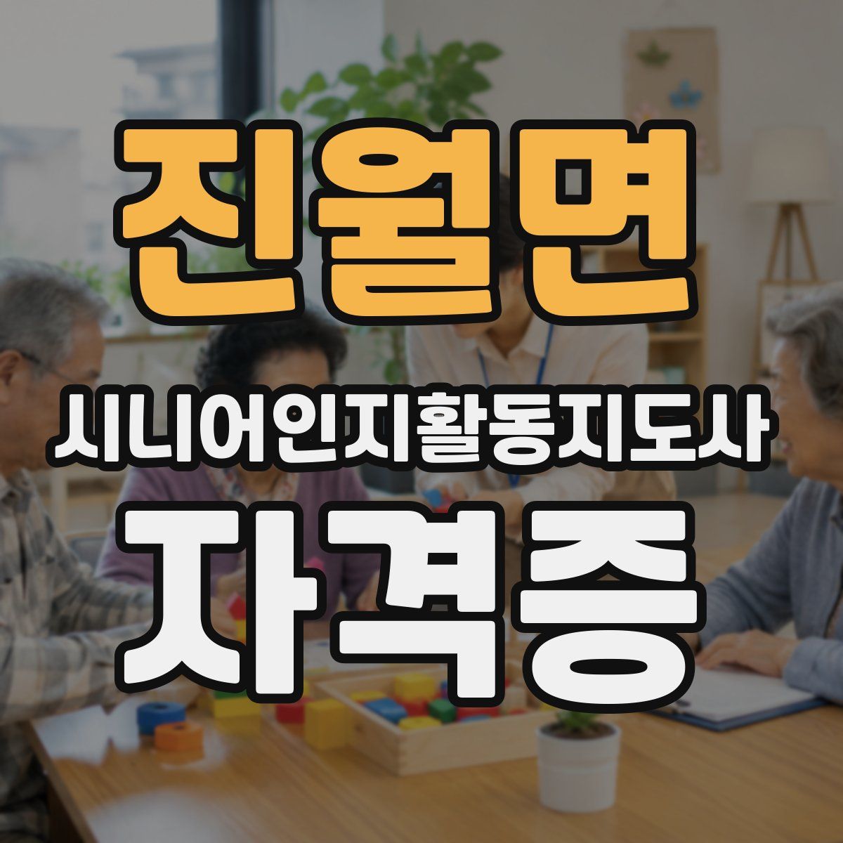 진월면 시니어인지활동지도사 자격증