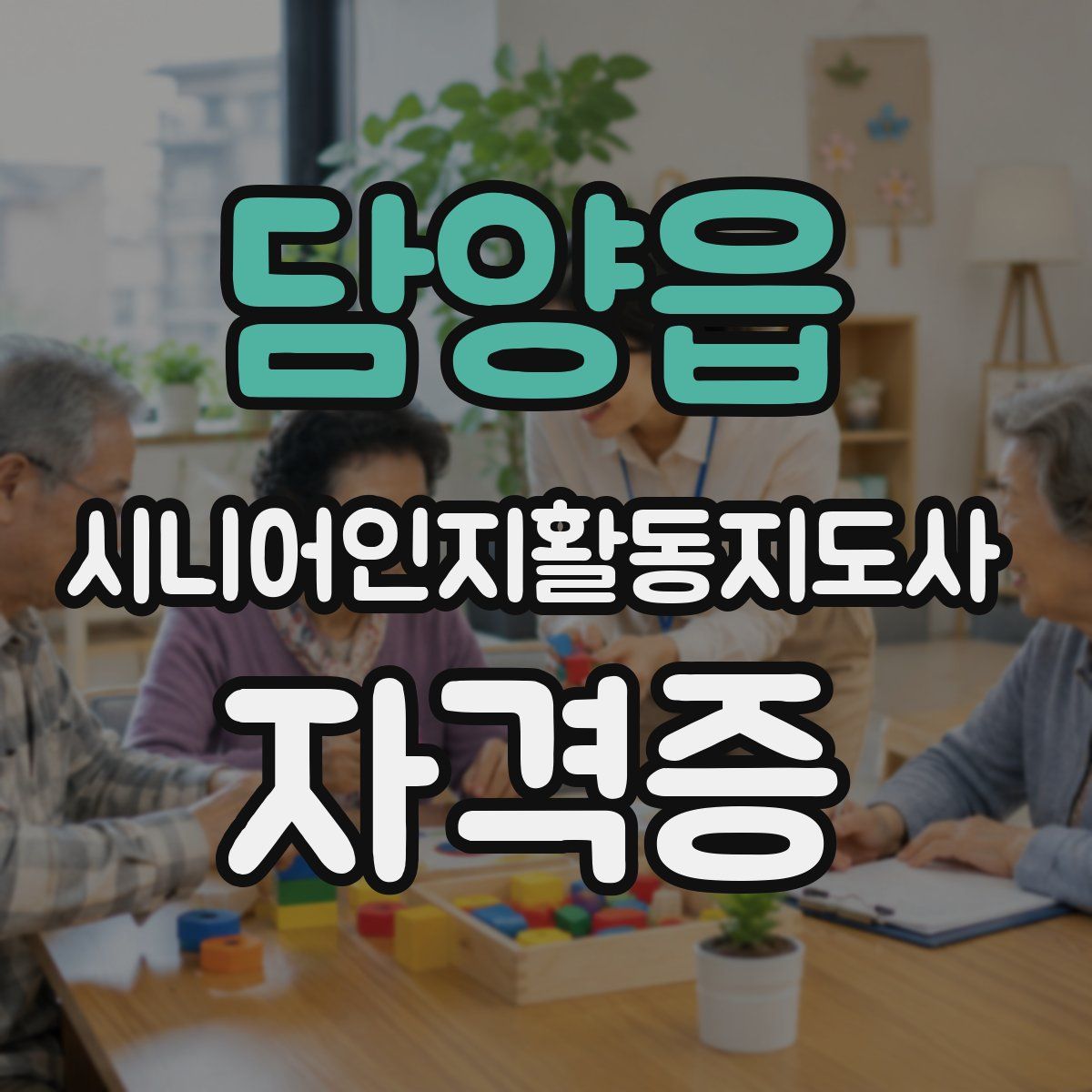 담양읍 시니어인지활동지도사 자격증