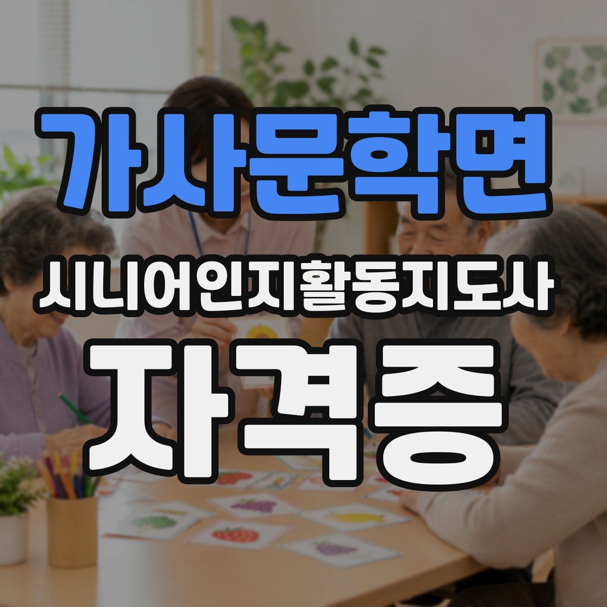 가사문학면 시니어인지활동지도사 자격증