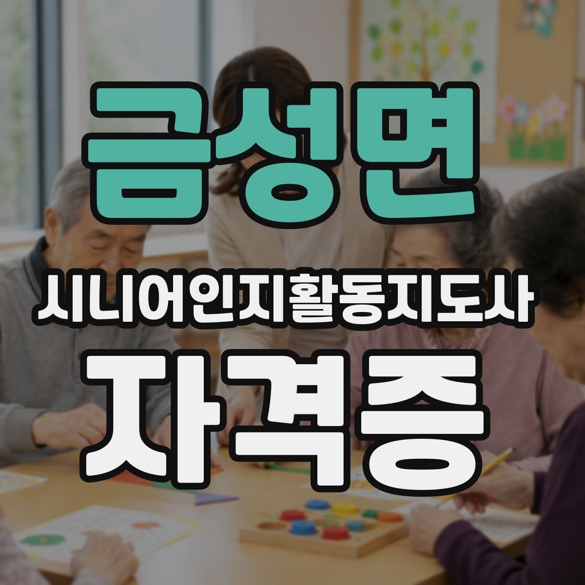 금성면 시니어인지활동지도사 자격증
