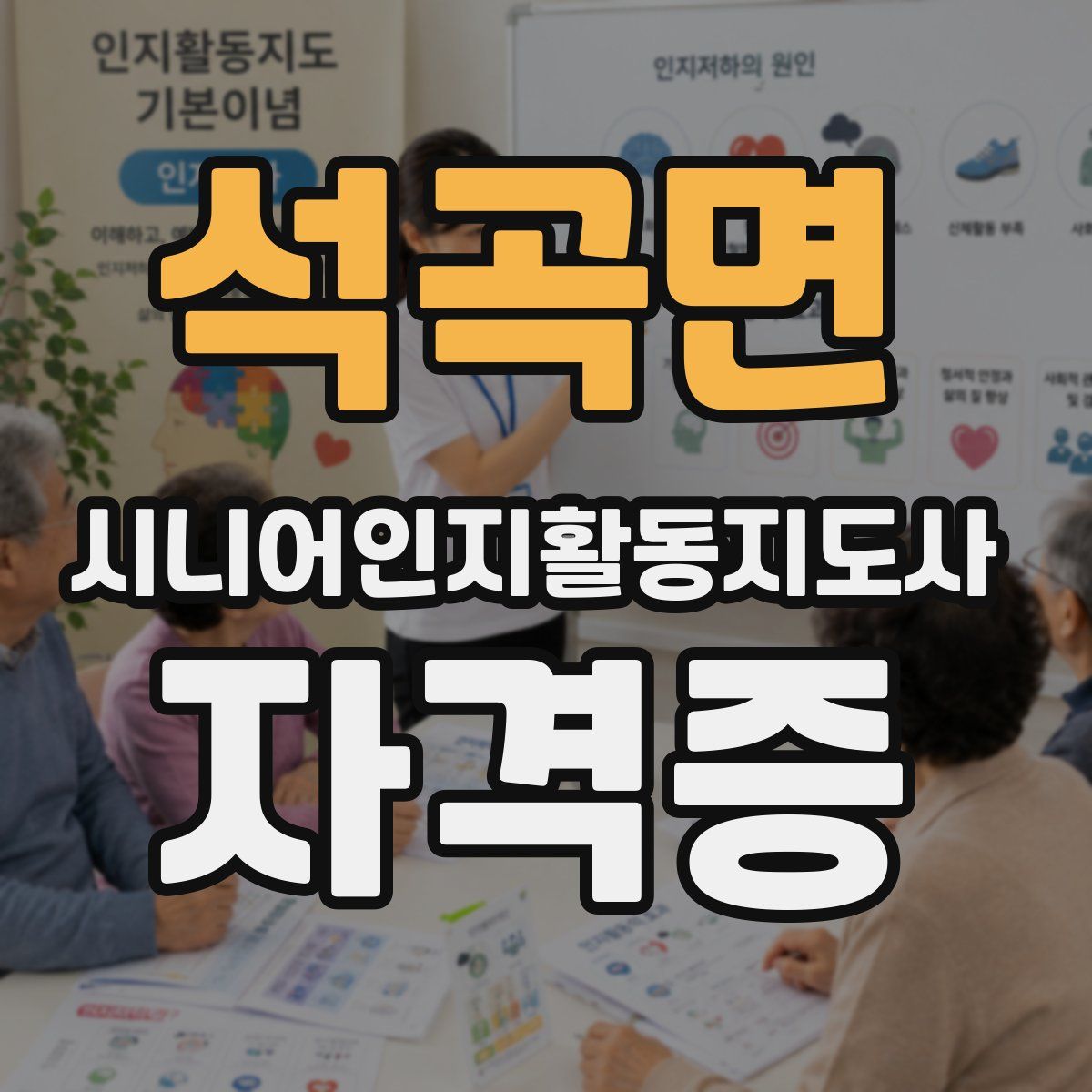 석곡면 시니어인지활동지도사 자격증