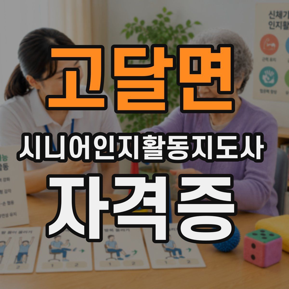 고달면 시니어인지활동지도사 자격증