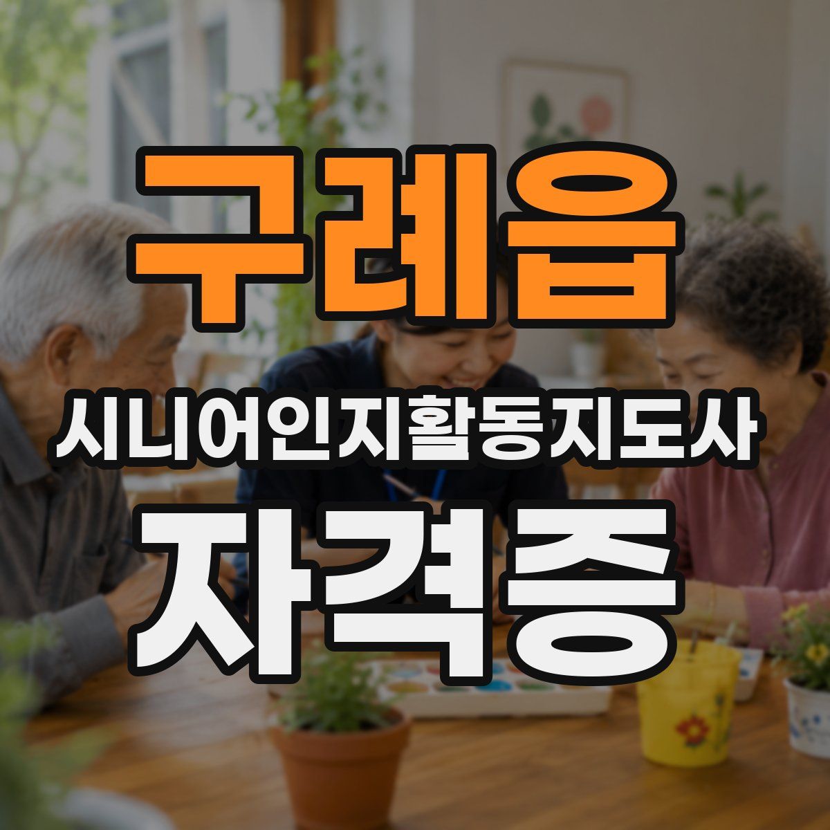 구례읍 시니어인지활동지도사 자격증