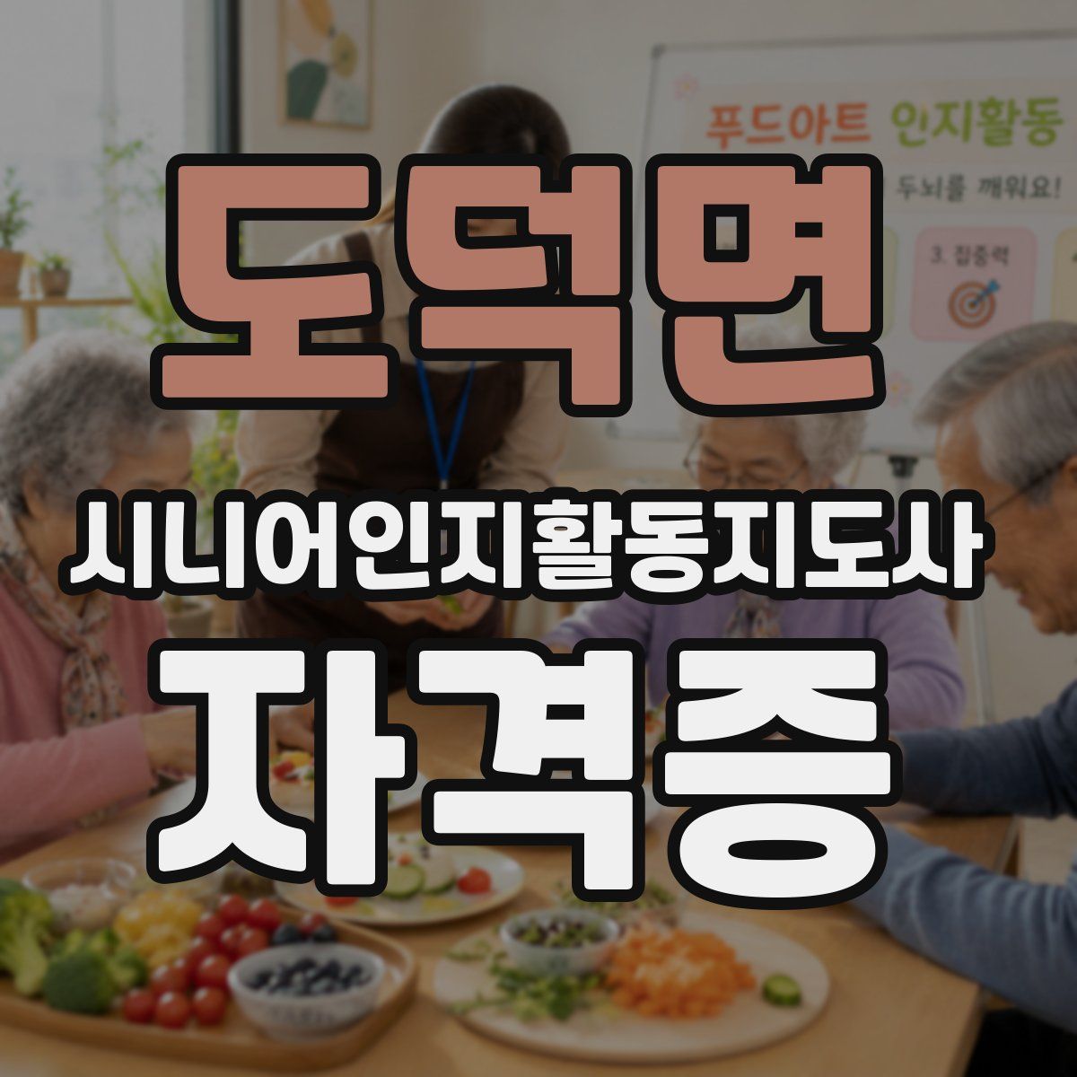 도덕면 시니어인지활동지도사 자격증