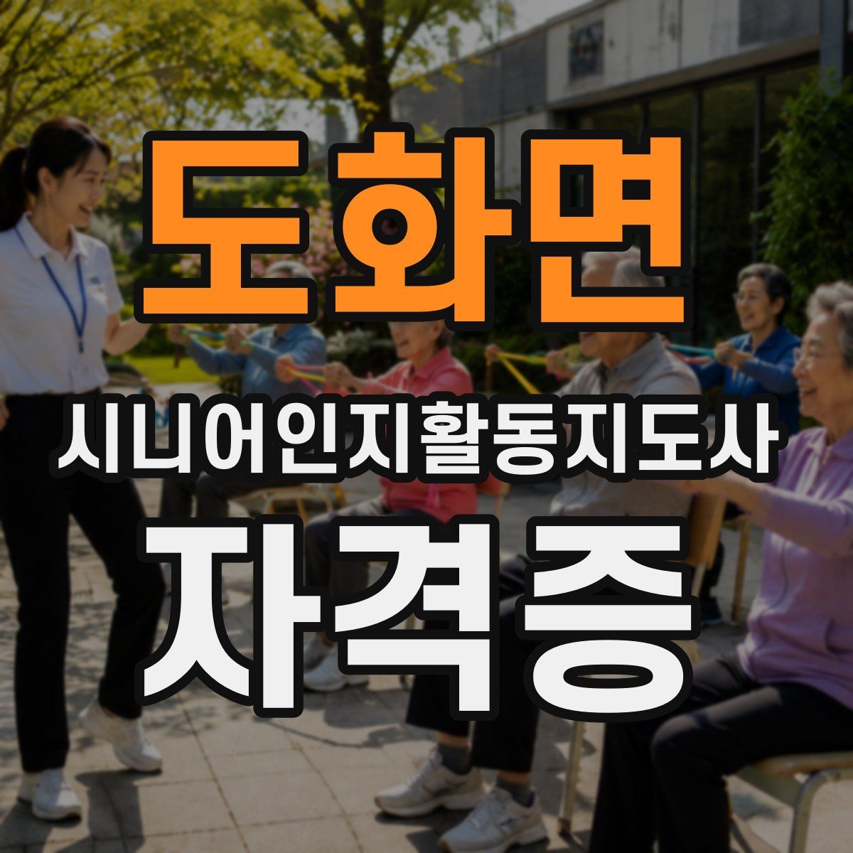 도화면 시니어인지활동지도사 자격증