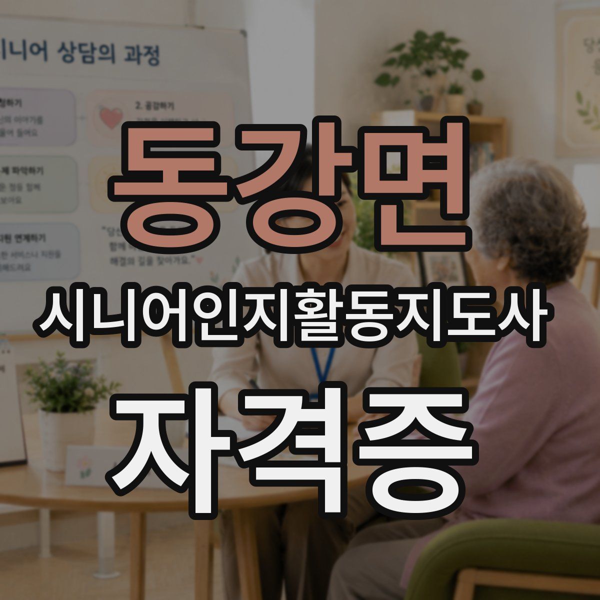 동강면 시니어인지활동지도사 자격증