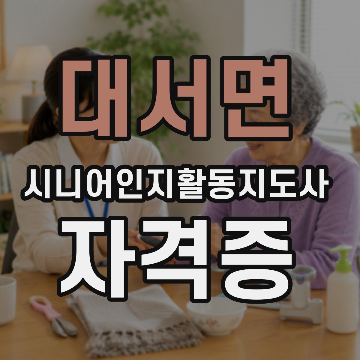 대서면 시니어인지활동지도사 자격증