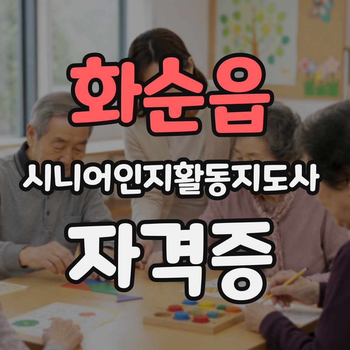 화순읍 시니어인지활동지도사 자격증