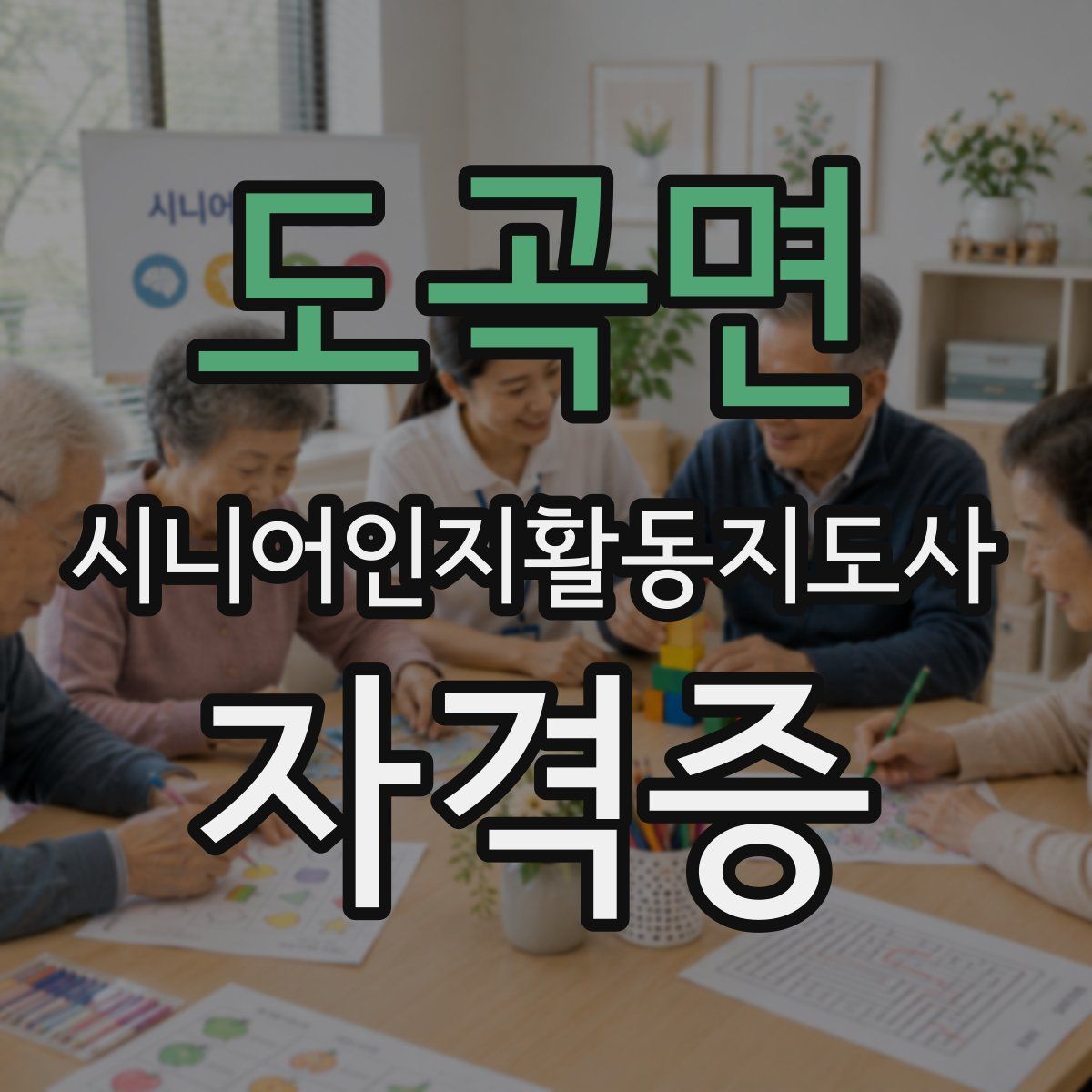 도곡면 시니어인지활동지도사 자격증
