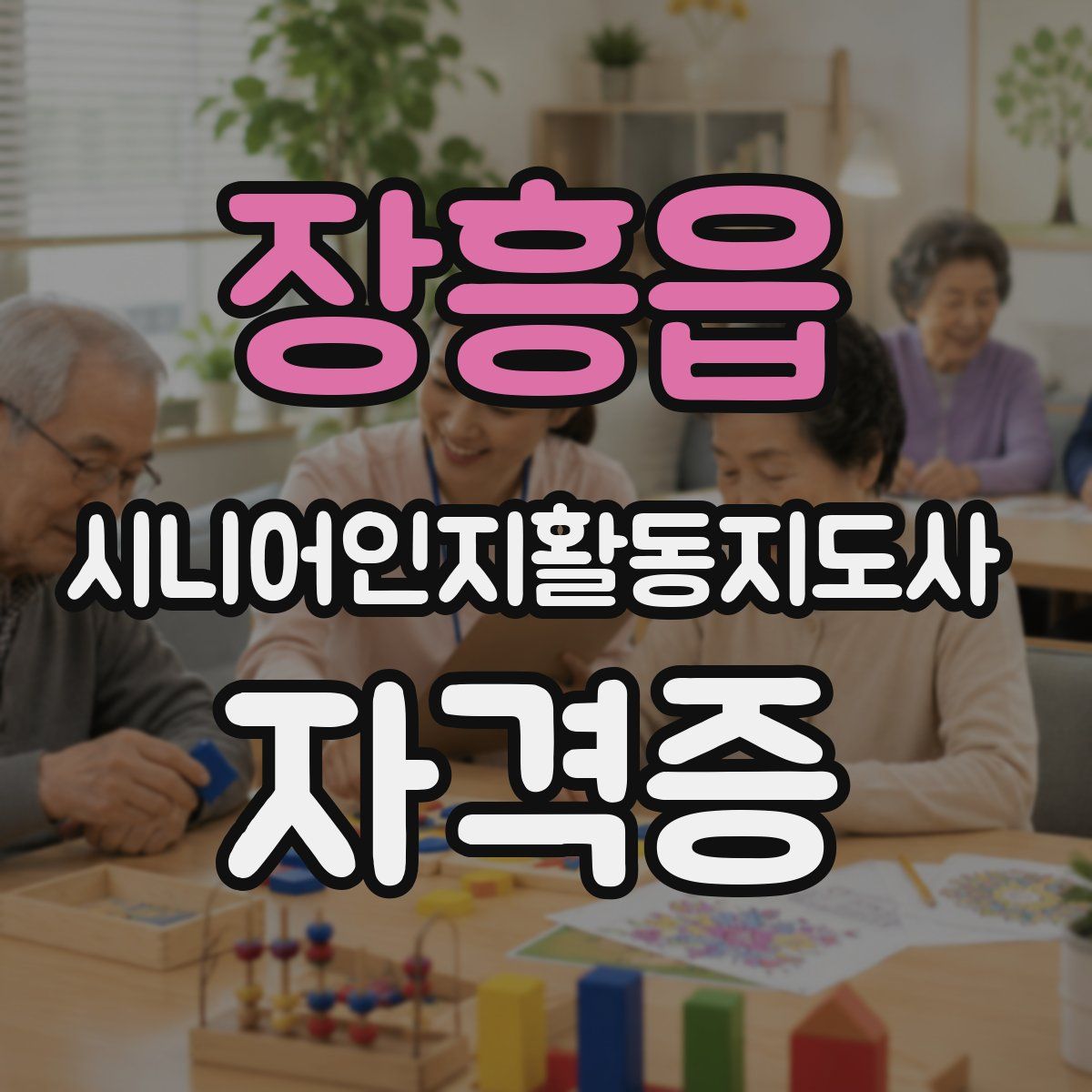 장흥읍 시니어인지활동지도사 자격증