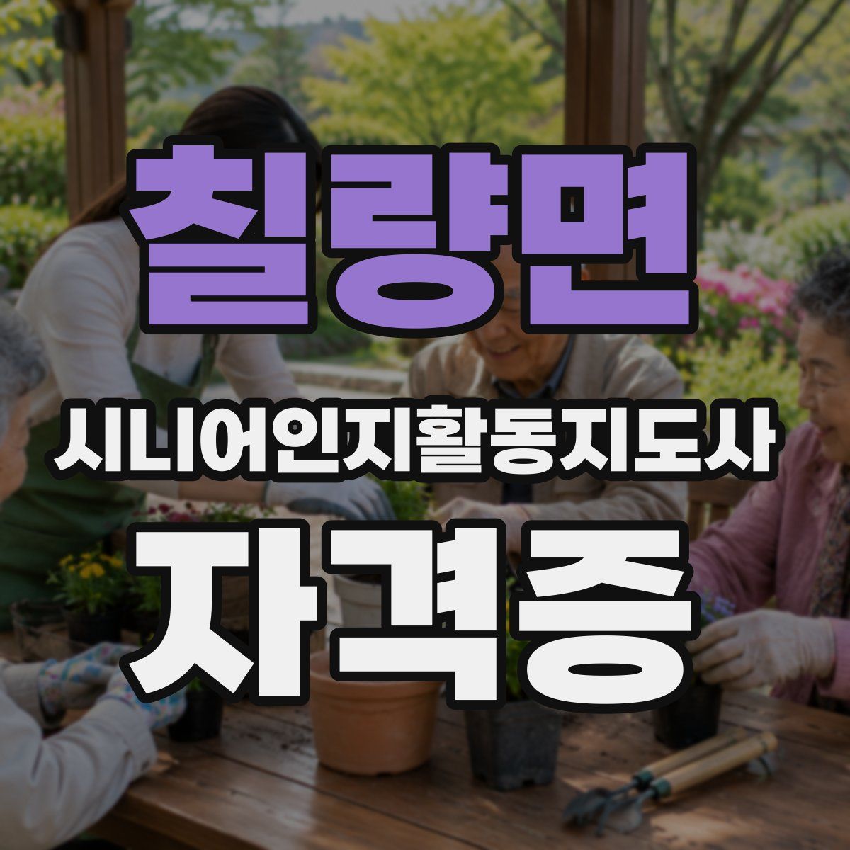 칠량면 시니어인지활동지도사 자격증
