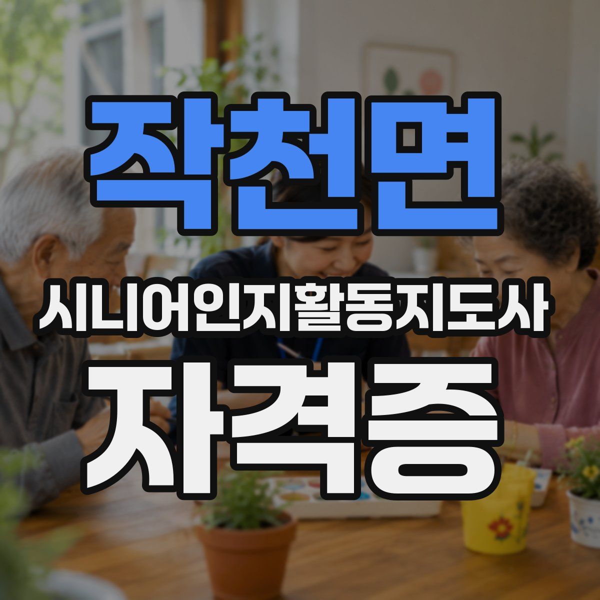 작천면 시니어인지활동지도사 자격증