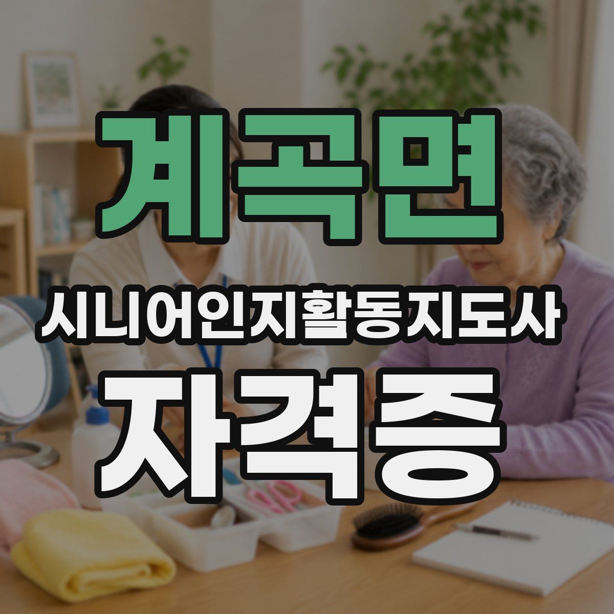 계곡면 시니어인지활동지도사 자격증