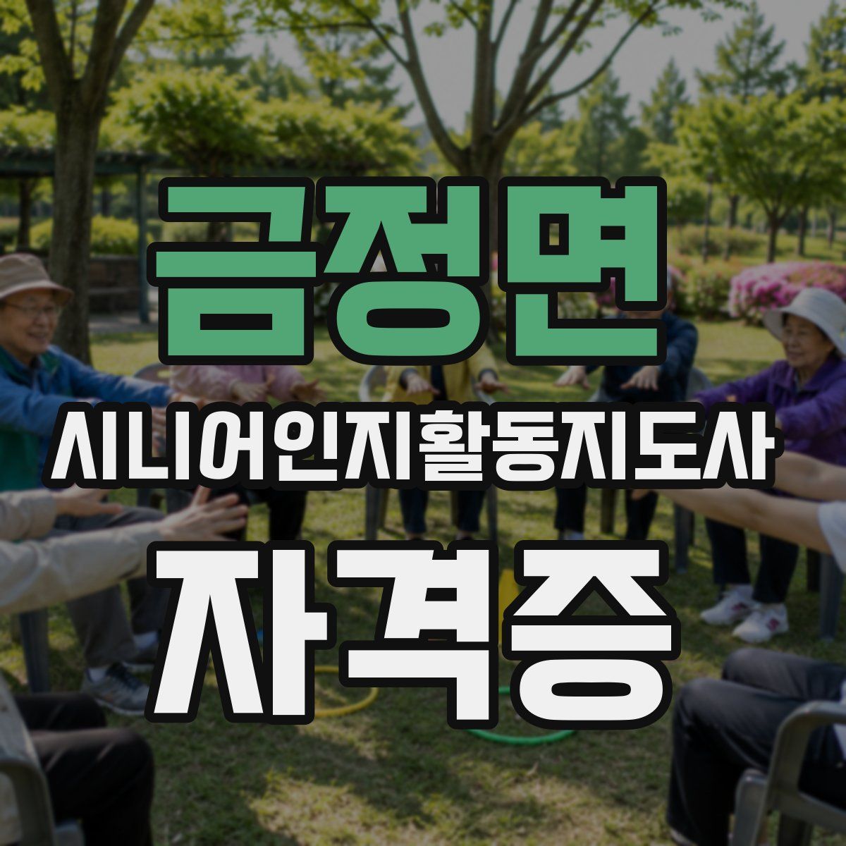 금정면 시니어인지활동지도사 자격증