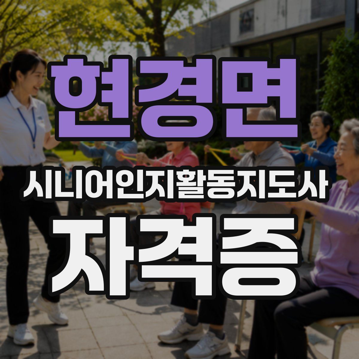 현경면 시니어인지활동지도사 자격증