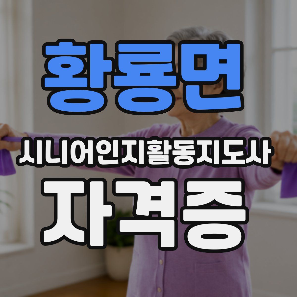 황룡면 시니어인지활동지도사 자격증