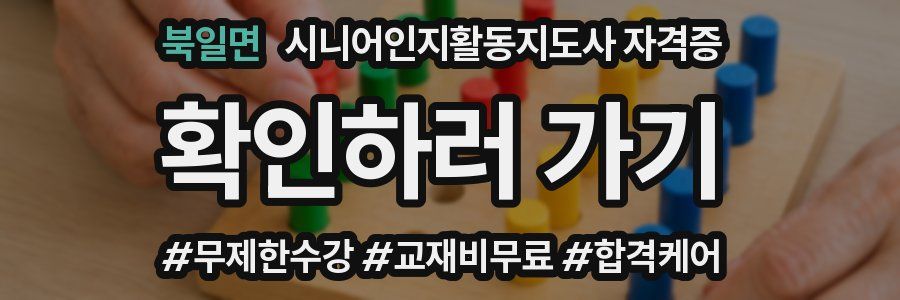 북일면 시니어인지활동지도사 자격증