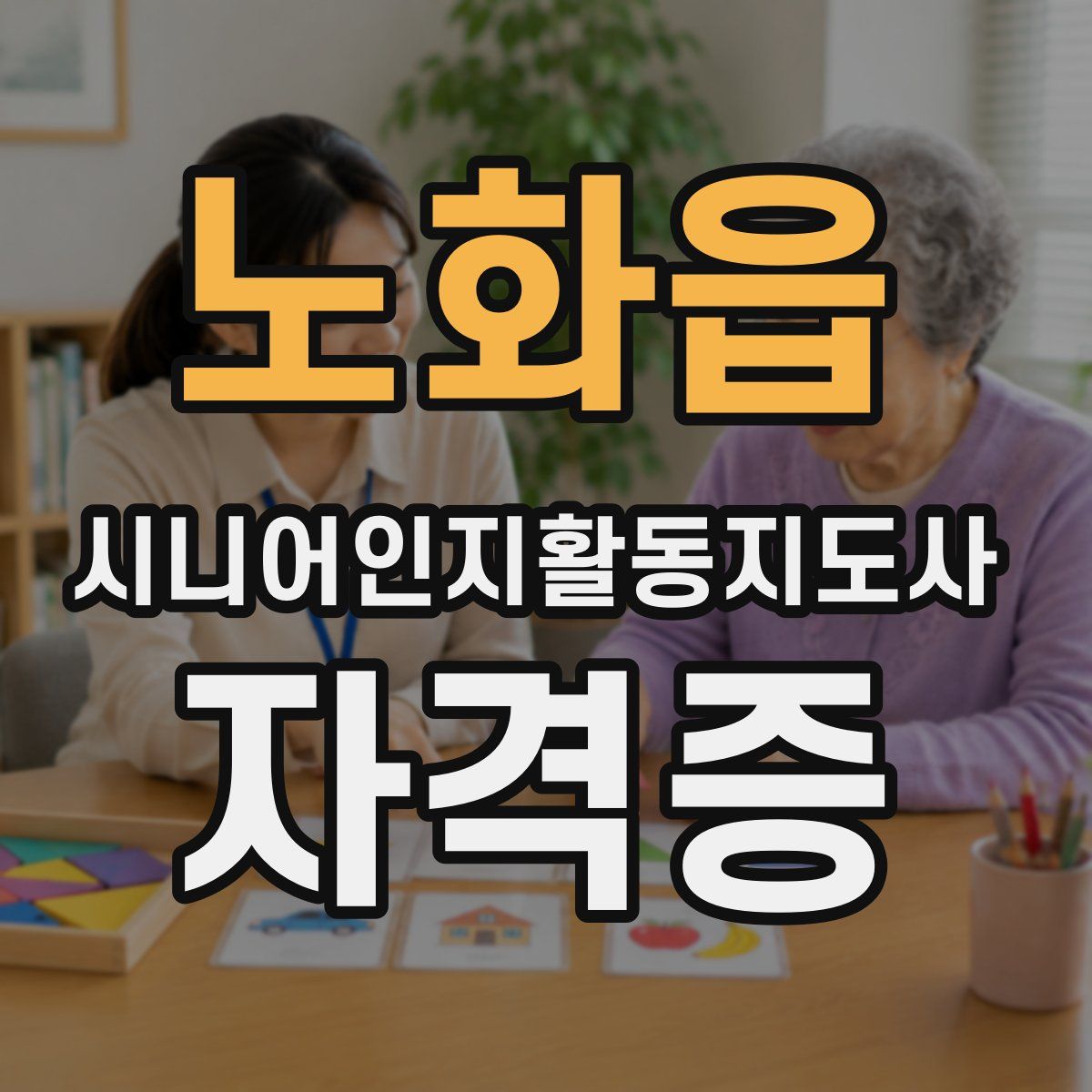 노화읍 시니어인지활동지도사 자격증