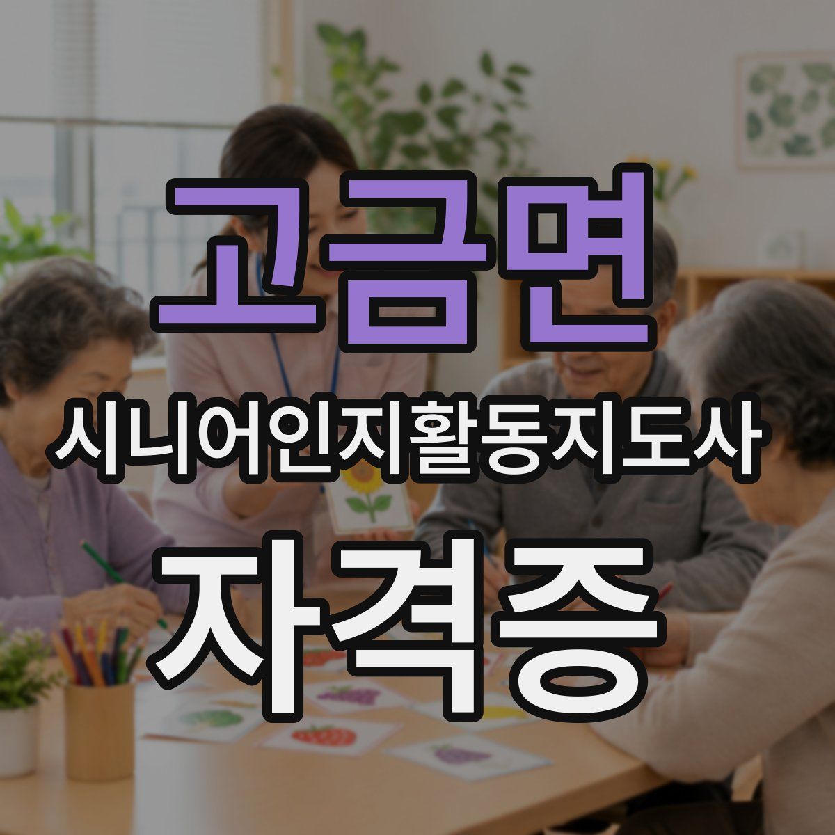 고금면 시니어인지활동지도사 자격증