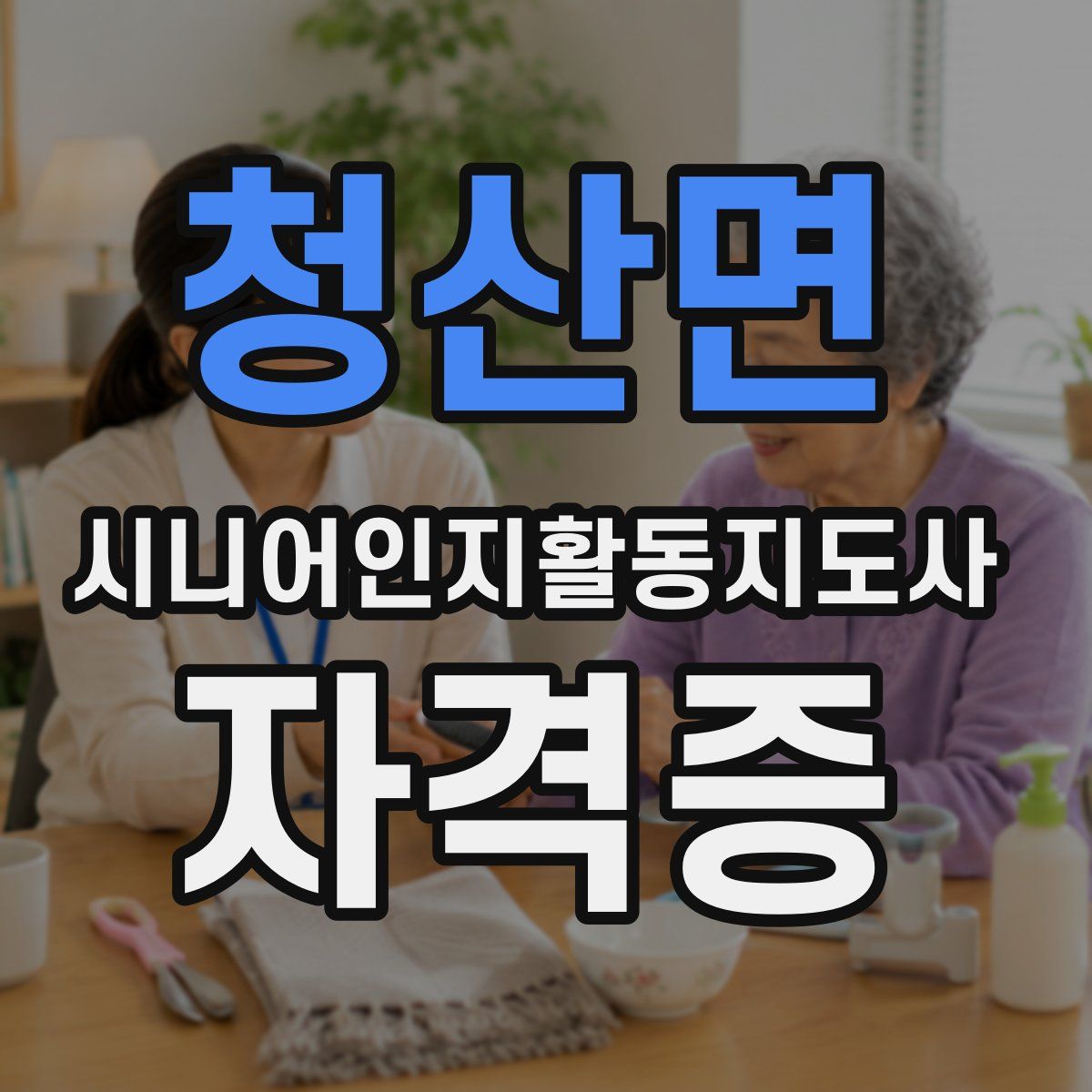 청산면 시니어인지활동지도사 자격증
