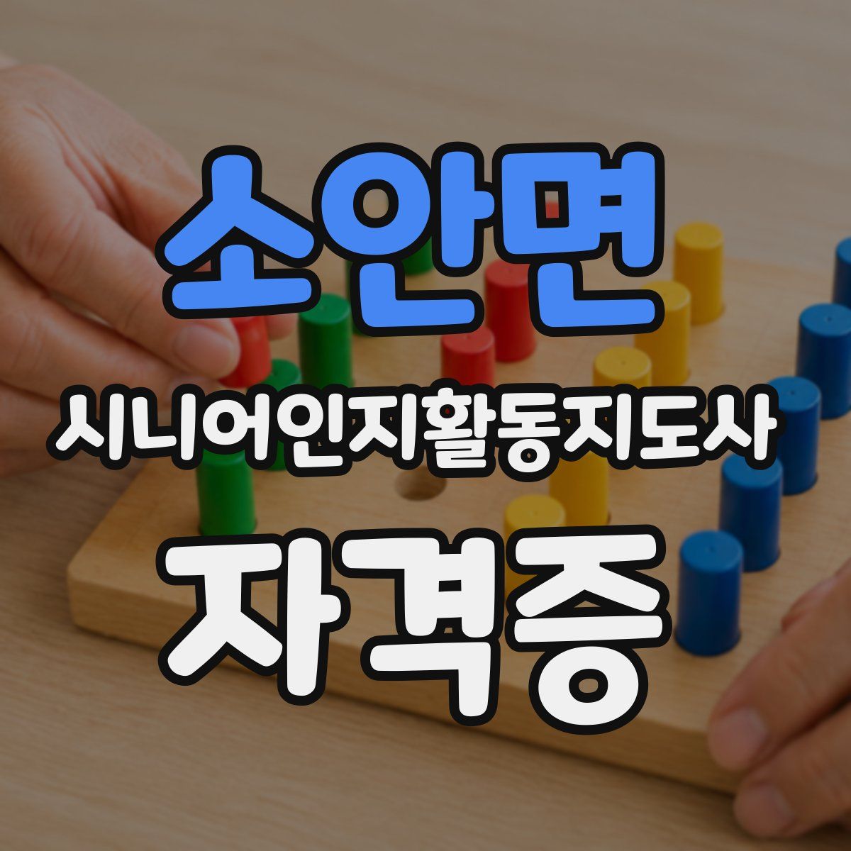 소안면 시니어인지활동지도사 자격증