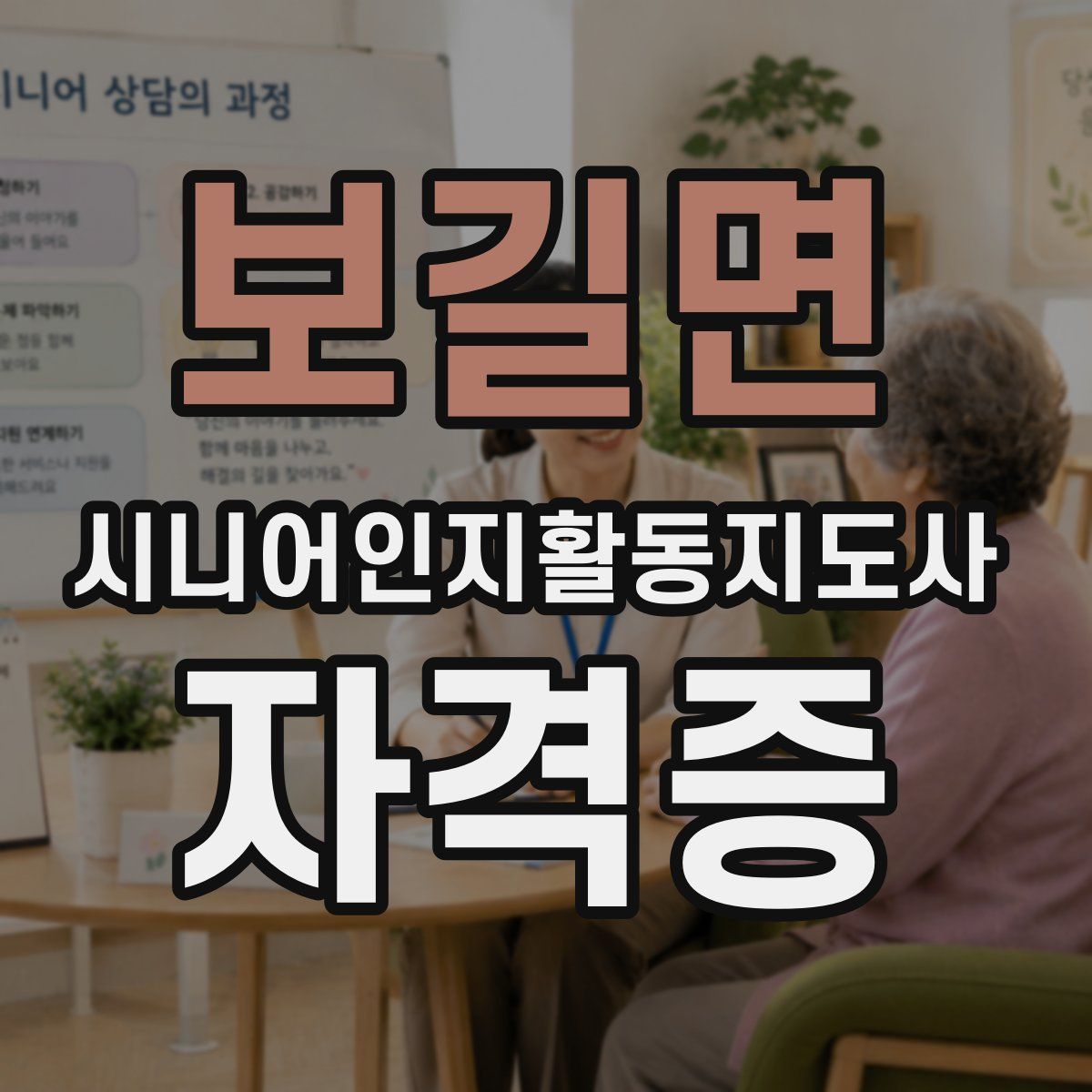 보길면 시니어인지활동지도사 자격증