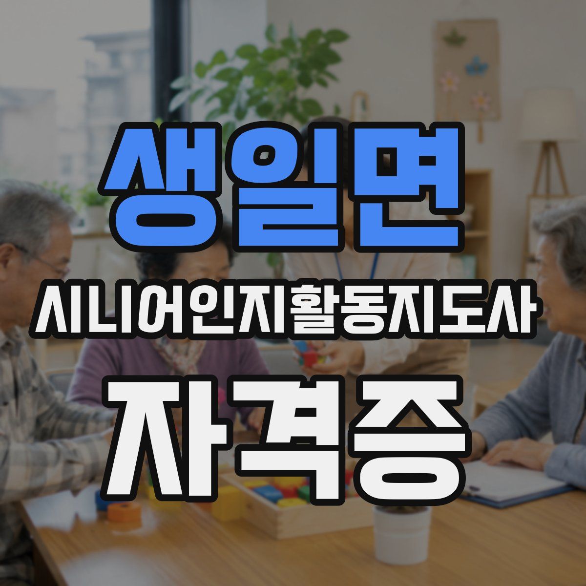 생일면 시니어인지활동지도사 자격증