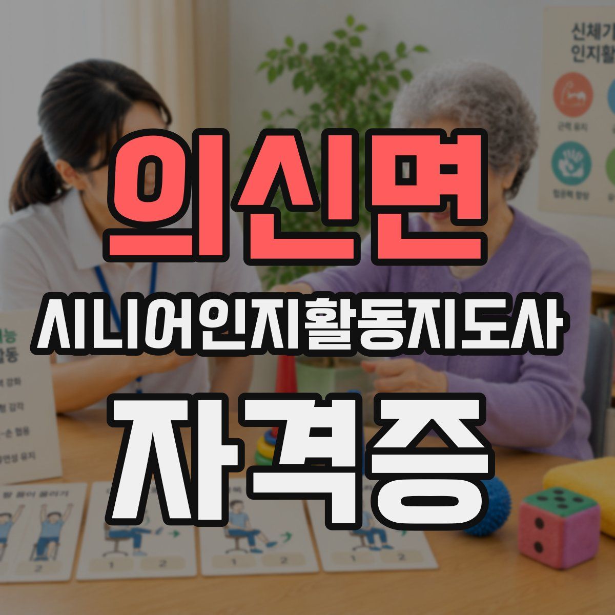 의신면 시니어인지활동지도사 자격증