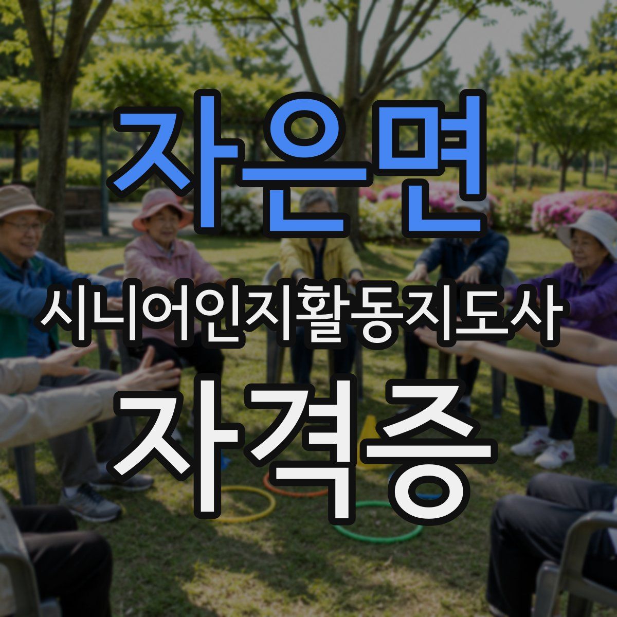 자은면 시니어인지활동지도사 자격증