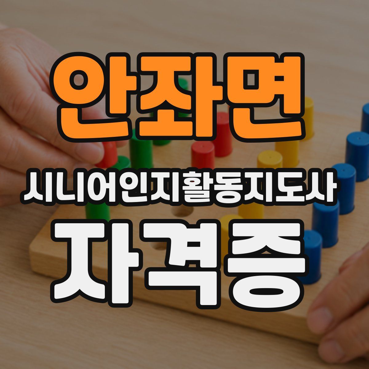 안좌면 시니어인지활동지도사 자격증