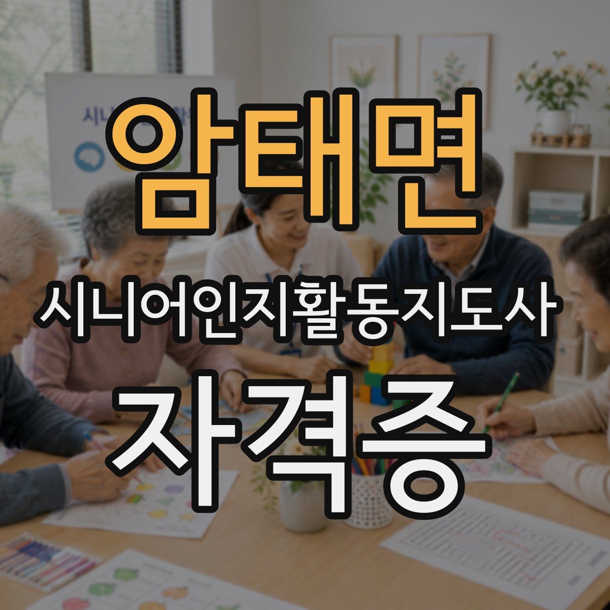 암태면 시니어인지활동지도사 자격증