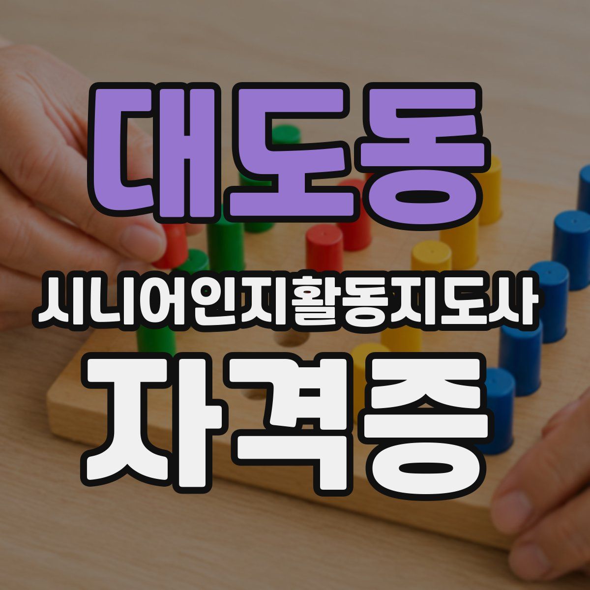 대도동 시니어인지활동지도사 자격증