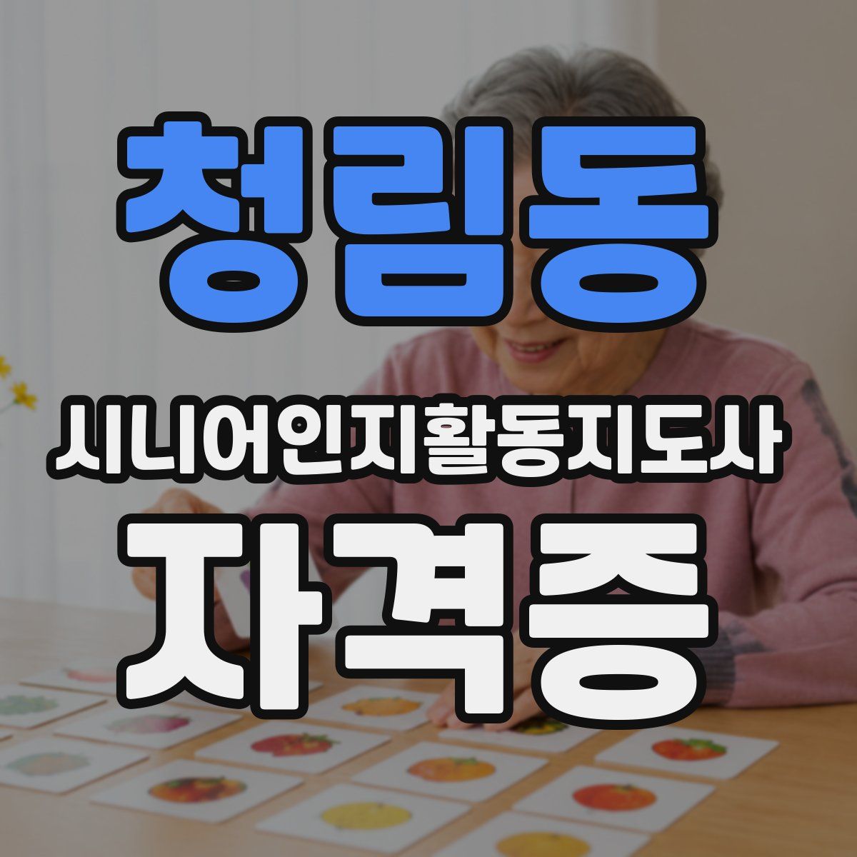 청림동 시니어인지활동지도사 자격증