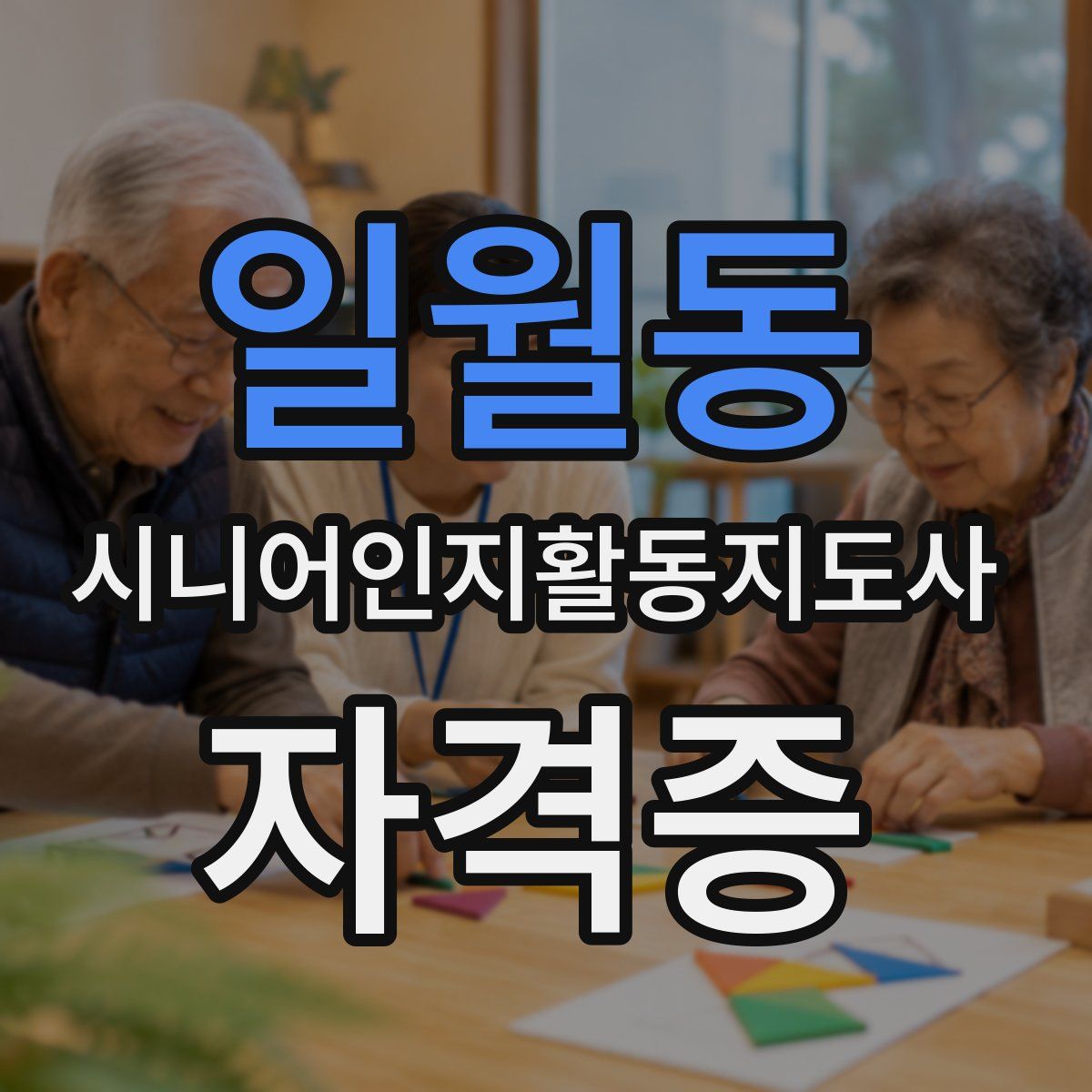 일월동 시니어인지활동지도사 자격증