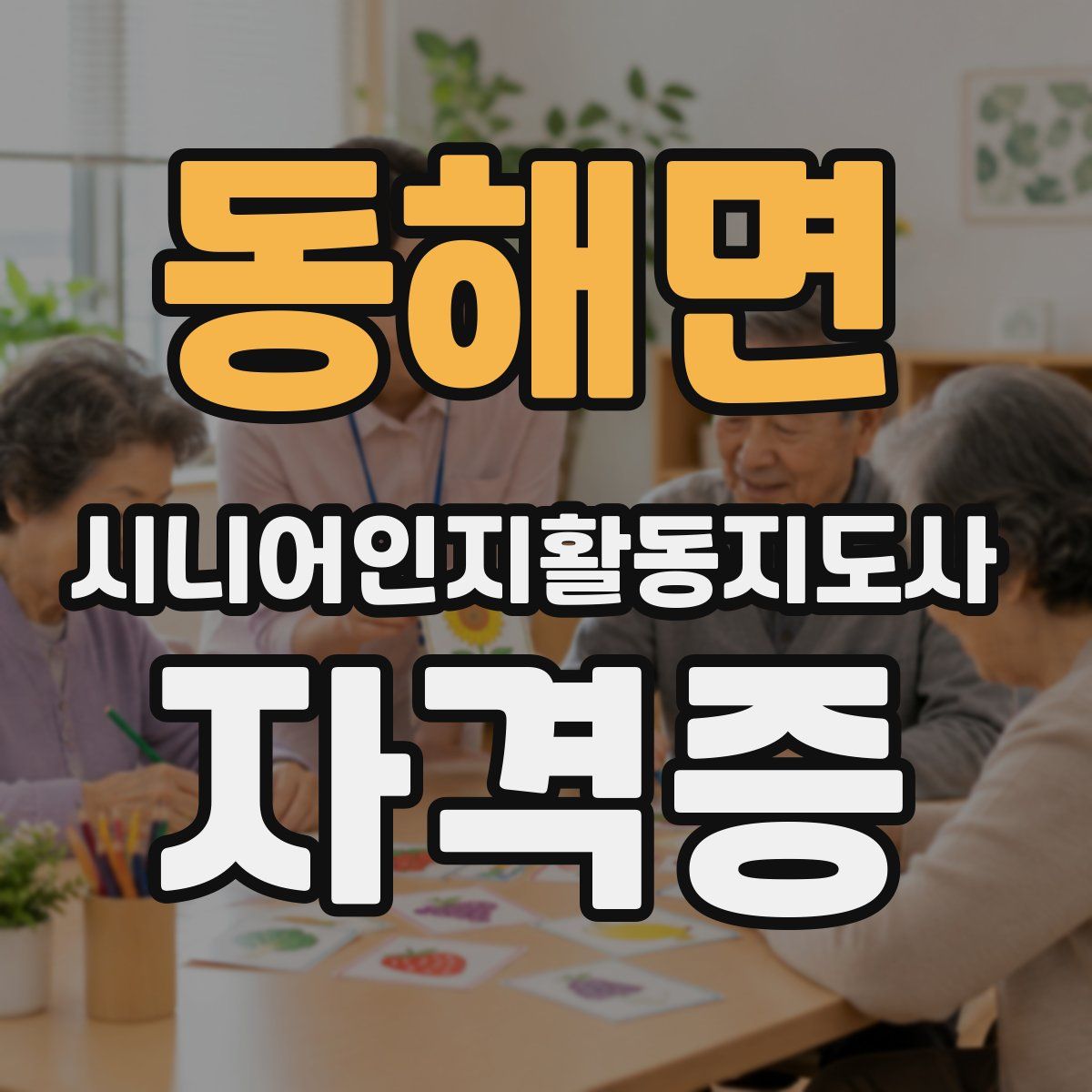 동해면 시니어인지활동지도사 자격증