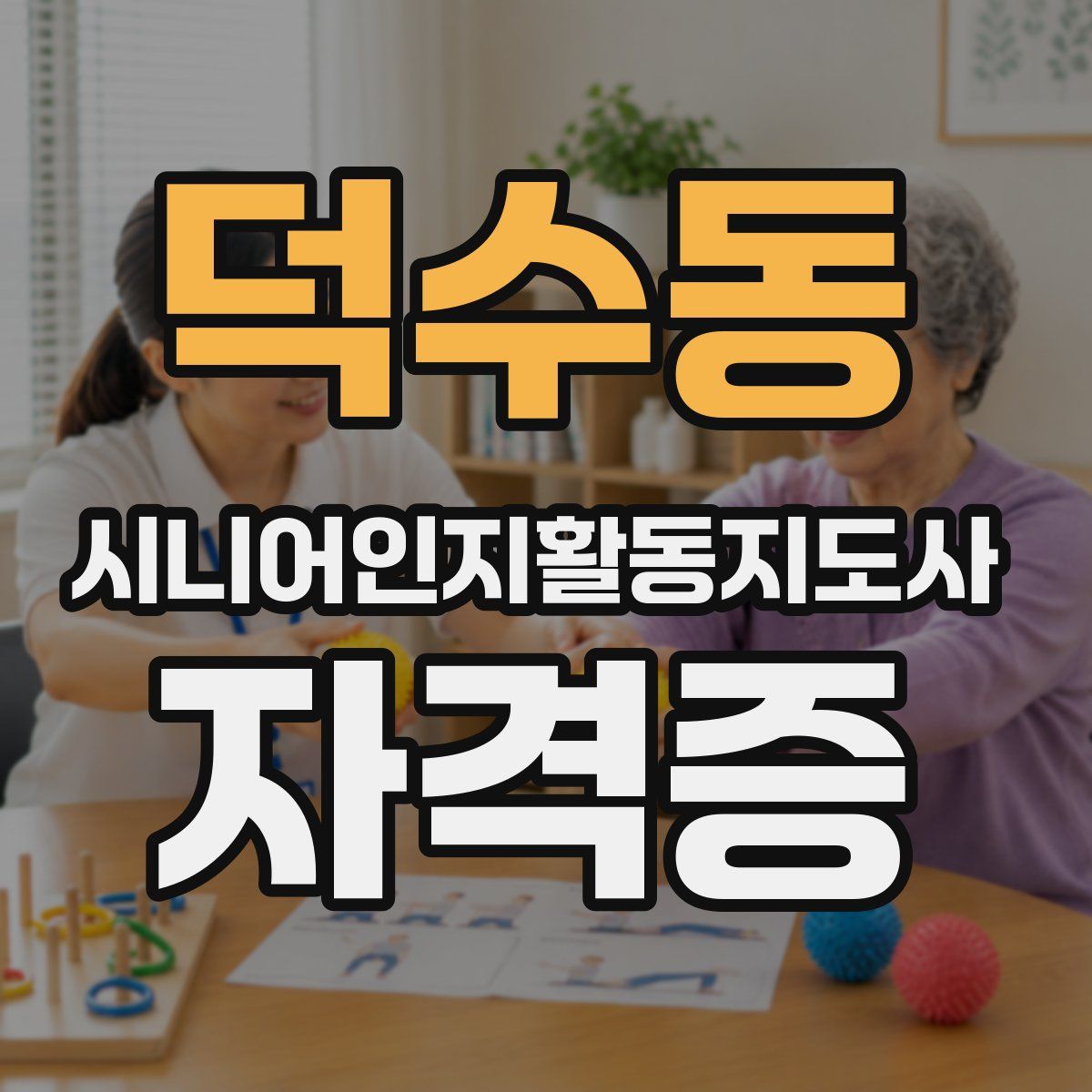 덕수동 시니어인지활동지도사 자격증
