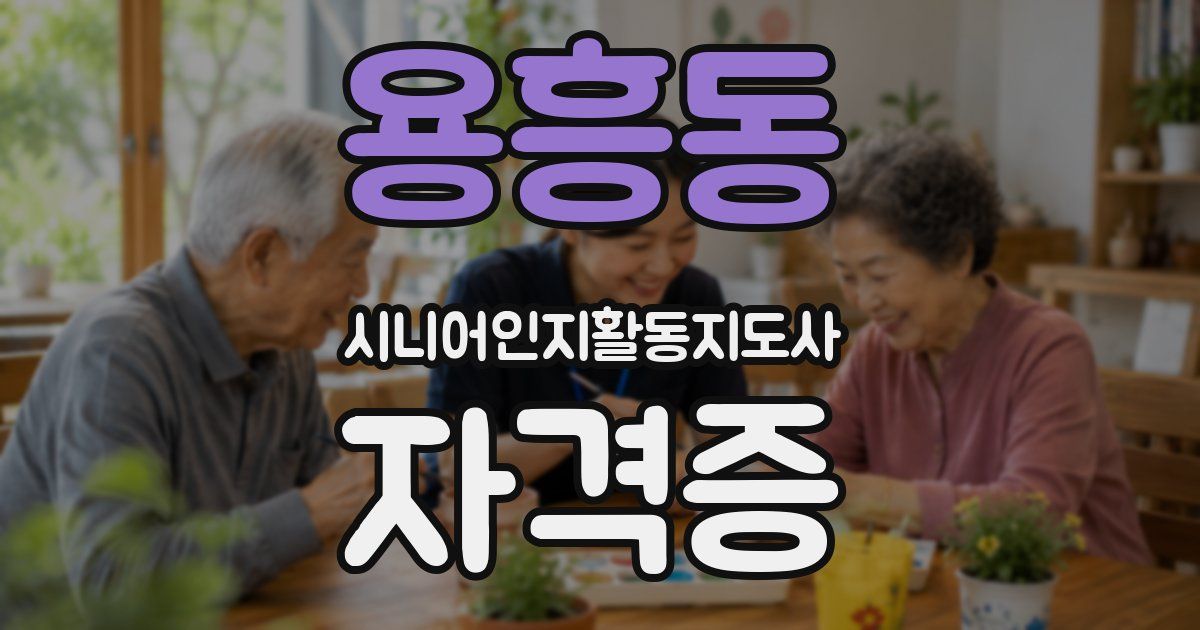 용흥동 시니어인지활동지도사 자격증
