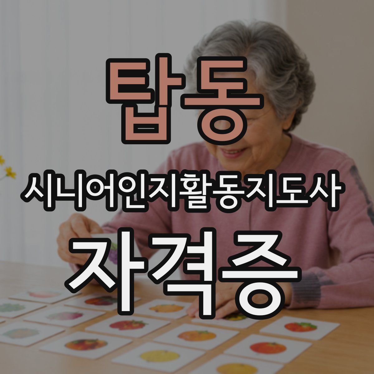 탑동 시니어인지활동지도사 자격증