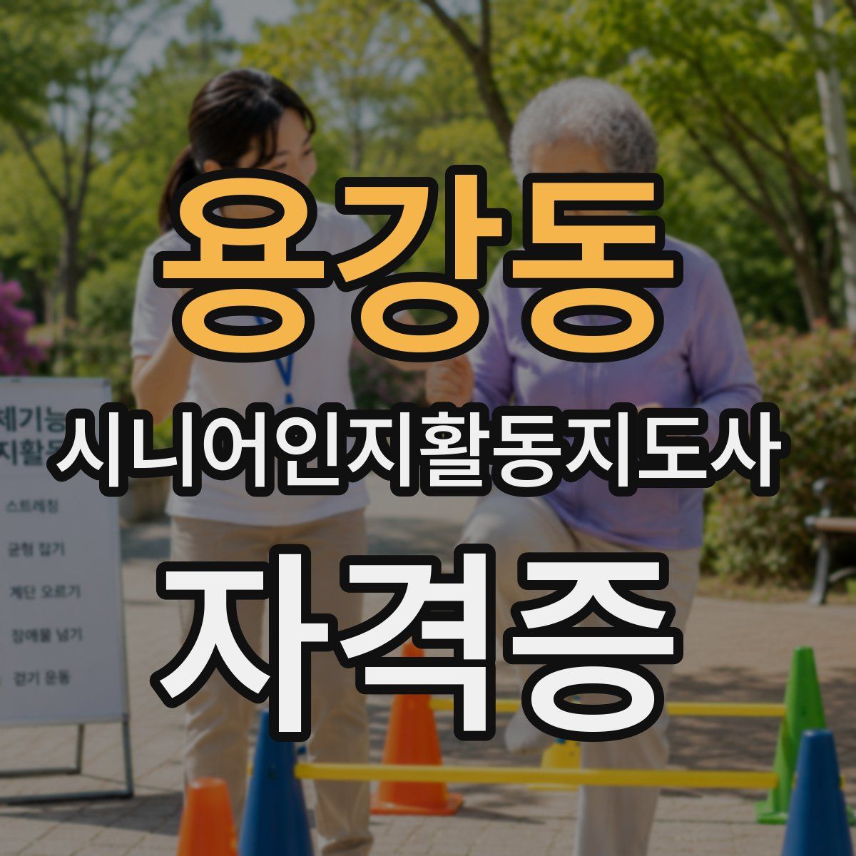용강동 시니어인지활동지도사 자격증
