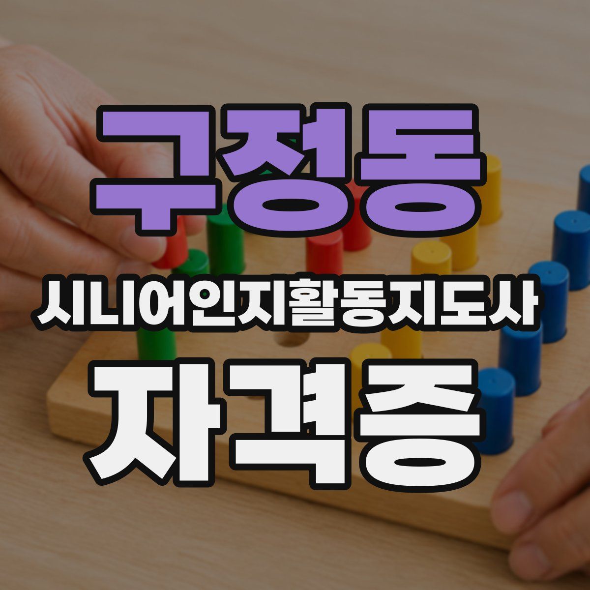 구정동 시니어인지활동지도사 자격증