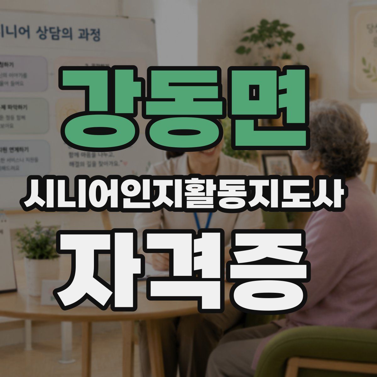 강동면 시니어인지활동지도사 자격증